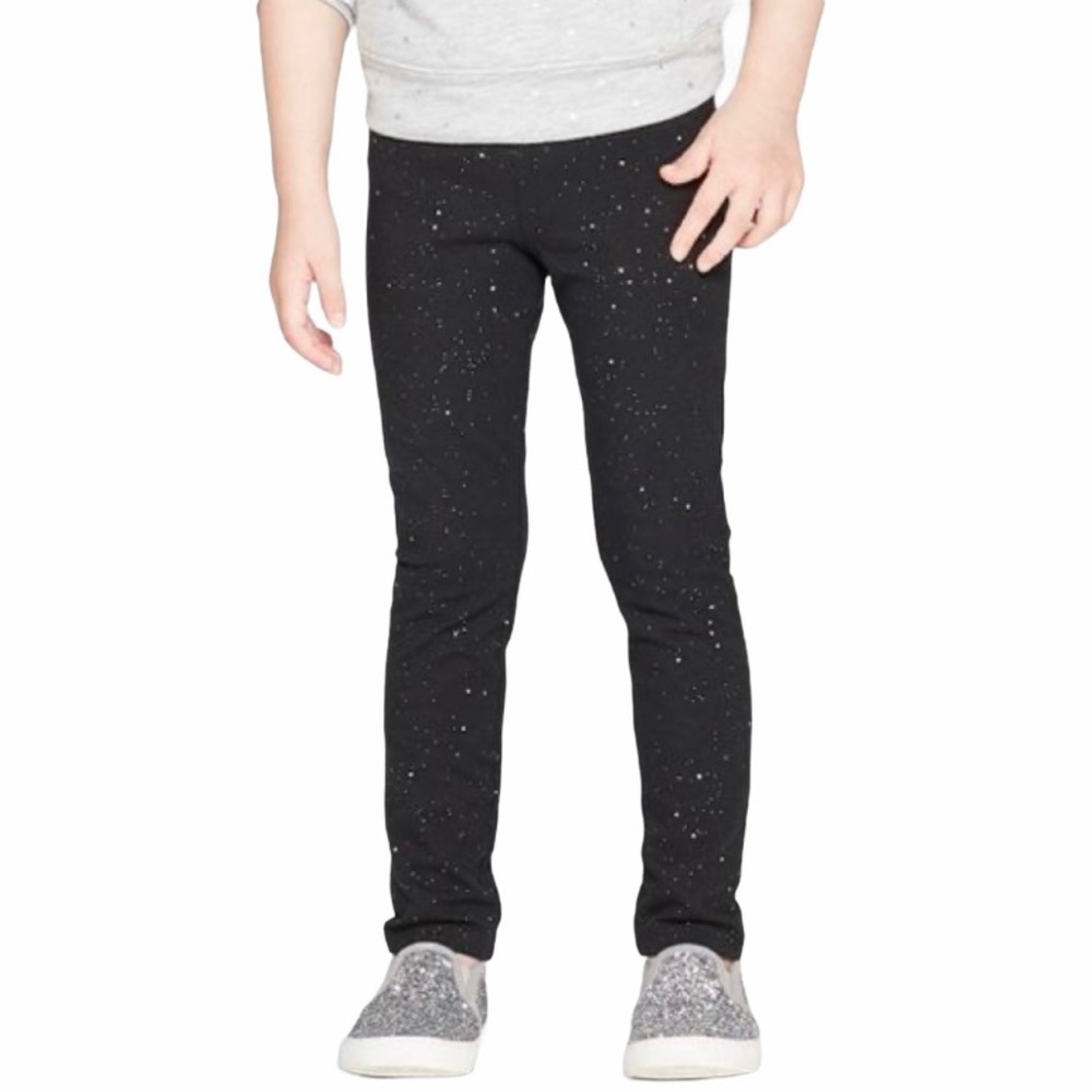 5/$25 Cat & Jack Black Sparkle Leggings